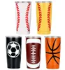 20oz 30oz Baseball Tumbler Mugs Softball Basketball Football Rostfri Cups Travel Car Beer Cups Vakuumisolerade muggar