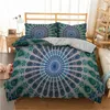 Zeimon 3D Bedding Cover Mandala tryckt 2 3st Däcke Cover Set Böhmen Soft Microfiber Bedclothes Luxury Home Textiles317K