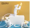Resina rato mouse lâmpada led candeeiro de mesa moderno pequeno mini mouse bonito led lâmpada de mesa decoração para casa Lights304C