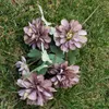 Gefälschte spiralförmige Hortensie (5 Stiele/Stück), 26,77" Länge, Simulations-Chrysanrhemum-Kugel für Zuhause, Hochzeit, dekorative künstliche Blumen