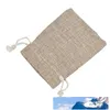 50-Piece Natural Drawstring Burlap Bags Jewelry Pouches 4x6"(10x15cm) Gift Packing Jute Hessian Linen Bags for Wedding Party Favor Christmas