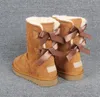 Nuevas botas de nieve para mujer para invierno triple negro castaño rosa azul marino gris beige púrpura moda clásico tobillo bota corta para mujer botines zapatos