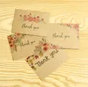 Kraft Paper Single Page Thank You Card Message Greeting Cards Wedding Birthday Party Flower Shop Without Envelope9677981