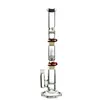 Unique 3 Chambers Glass Bong Hookahs Oil Dab Rigs With Ash Catcher Comb Disc Perc Dome Showerhead Straight Perc Water Pipes
