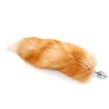 SAIXS Fox Tail Anal Plug Avec Big Real Crystal Fox Tails Métal Butt Plug Couple Sex Toys Érotique Cosplay Tail Drop Shipping CX200729