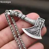 Odin Norse Viking Wolf och Raven Ax Amulet Witchcraft Pendant Halsband Wicca Pagan Slavic Perun Axe Jewellery Drop 2020317K