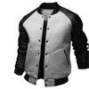 Cool college baseball jacka män mode design svart pus läder ärm mens smal passform varsity jacka märke veste homme j04 cx200730