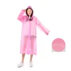 EVA Disposable raincoat tourism hiking transparent outdoor unisex PEVA poncho one-time adult hoodie poncho raincoats FFA3964