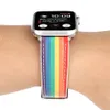 Rainbow Colorful Leather Band pour Apple Watch Band 40mm 44mm 42 mm 38 mm Iwatch 5 4 3 2 1 Girlswomen Fashion Bracelet5847852