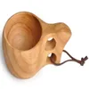 20pcs Kuksa Double Hole Cup Finland Handmade Portable Wooden Cup for Coffee Milk Water Tourism Gift