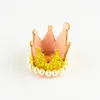 Party Hat Akcesoria do włosów 10 Kolor U Wybierz 1 .57 Calowy Mini Glitter Crown Hair Klipsy Pierwsze Urodziny Prop
