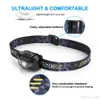 Shustar Mini Headlamp 4 Ljuslägen Vattentät R3 + 2 LED Super Ljus strålkastare Headlamp Torch Lanterna med huvudband Använd 3XAAA-batterier