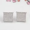 Top Quality Fashion Design Women Earrings Classic Studs Full Mud Drill Hoop Titanium Steel Earrings For Women Gifts Whole249j