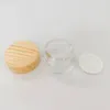 Goede kwaliteit 5G 5 ml clear glazen fles plastic deksel glas potten lege crème jar cosmetische verpakking wax olie container voor rokende pijp