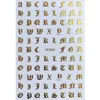 NOWA ZŁOTA ZŁOTA ZŁOTA BIAŁA BIAŁA NAKCJA Paznokcie Selfeza DIY Urok Lable Letter Sticker do paznokci naklejki manicure paznokcie decal8394175