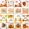 Christmas Pillowcase Halloween Thanksgiving Pumpkin Pillowcase 45*45CM Peach Skin Fabric Pillow Cover Fall Merry Xmas Pillow Case