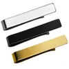 Simple Tie Clips Stainless Steel Ties Bars Necktie Business wedding Formal Blank Bar Grooms Mens Clip Gift