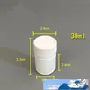 20/30/50/60/80/100 / 150ml weiße Kunststoffpillenflasche, Bambusform PE-Container für Pharmazie / Medizin / Kapsel F1287