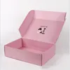 Venta al por menor personalizada, impresión en color, material corrugado superior, envío de cajas de correo, embalaje para ropa