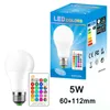 LED E27 B22 3W 5W 10W Dimmbare RGB-LED-Lampe Hohe Helligkeit Kunststoff Aluminium Fernbedienung Licht 220 270 Winkel Weiß AC 85-265V