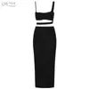 Casual jurken Adyce Summer Women Club Party Bodycon Bandage Dress Sexy Spaghetti Riem Black Hollow Out Celebrity Runway Vestidos