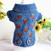 Jeans Pet Dog Vest Shirts Clothes Winter Puppy Cat Denim T-shirt Casual Cowboy Jacket For Small Dogs Chihuahua Coat Costume 10A