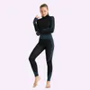 Herfstmodemerkontwerper Dames yoga pak driedelige set lange mouw leggings bra sportkleding gym slijtage fitness sport kleding5031408