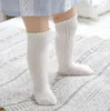 Ins baby kidshollow initte nee high Sock Fall Girls Hand Maked Boneless Hole Socks Toddlers Cotton Comforting LegsA34629680696