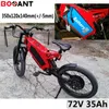 Oplaadbare elektrische fietsbatterij 72V 35AH E-bike lithium ion batterij voor Sanyo 18650 cel 20s 2000W 3000W met 5A-oplader