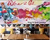 3d wallpaper custom po mural European and American hand-painted wine bar winery home decor 3d wall murals wallpaper for living 268l