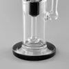 Bong narghilè per pipa ad acqua in vetro nero da 10 pollici per sessioni di fumo fluide, dotato di giunto maschio da 14 mm
