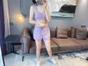 Lente en zomer 2020 High-end kwaliteit mode temperament vrouwen slanke en lichte drie stuk combinatie yoga pak tricolor M-XL