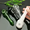 Tuyaux de fumée Hookah Bong Glass Rig Oil Water Bongs Pipe squelette en verre à tête concave colorée