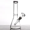 Hookahs 10.5" Classical Beaker Bong with ice-catcher Thickness Base Water Pipes for smoking Downstem Simple Glass Bongs