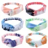 Bandeau Tie Dyed Sports Turbans Cross Polyester Stretch Hairband Large Yoga Priting Head Band Filles Lady Chapeaux Accessoires De Cheveux LSK417