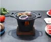 Griglia per barbecue portatile Famiglia single man Stufa per barbecue portatile BBQ Cucina coreana piatto per barbecue antiaderente el teppanyaki 080-2243J