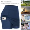 2020 Active Quick Dry Athletic Skorts Lightweight Skirt With Pockets Pencil Skirts With Shorts Inner Running Tennis Golf Wear