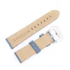 Rolamy 22 24mm Watch Band Blue Real Leather Replacement Thick Vine Wrist Mear Me Watch Band Tool4708902