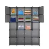 Organisateur de vêtements étagères de rangement en plastique empilables 20 Cube conception de chaussures armoire de placard modulaire multifonctionnelle USA Stock