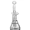 Unique BIO Beaker Bong Handmade Hookah Thickness Base Vapor Water Pipe Fliter Perc Hookah Sprial Recycler Dab Rig Glass Bongs