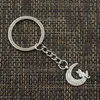 l'argento dei monili di Keychain dell'anello chiave 20pcs/lot ha placcato gli accessori chiave del pendente di fascini del gatto della luna nuovi