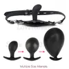 Jeux pour adultes Détachable Gonflable Silicone Plug Anal Énorme Gode Pompe Esclave BDSM Bondage Bouche Gag Sex Toys pour Femmes Couples Y200616