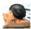 大人の水泳キャップ男性女性長い髪防水水泳プールキャップの耳は大きなナタシオンバドマットシリコンダイビングハット