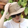 1 pièces hommes femmes seau chapeau cou rabat couverture chapeau de soleil large bord pêche jardin randonnée casquette