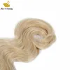 Menselijk haar Weave Brazilianhair Body Wave Hand Tied WEFT HairExtension Black Blonde 1B / 613 Kleur 1 Bundel