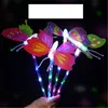 LED قفازات الفراشة glowstick ضوء عصا الحفل توهج العصي ملون البلاستيك أضواء فلاش يهتف الإلكترونية العصا السحرية عيد الميلاد اللعب