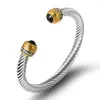 Fashion Cuff Bangle Stainless Steel Cable Rope Bracelet For Men Boy Simple Wristband Jewelry mdnG#3178600