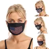 Strass wiederverwendbare Gesichtsmasken Mann Frau staubdicht waschbar Designer Gesichtsmasken atmungsaktiv Strass schwarze Maske auf Lager