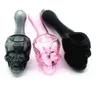 QBsomk Skull glass pipes Pyrex oil burner 2mm thick tube glass Hookah Pipes Colorful Pipe Oil Rig Bongs Water Pipes For Smoking