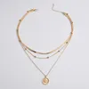 Isang venda quente 925 colar de prata jóias mulheres elegante cadeia de cobra multilayer lotus pingente colar jóias